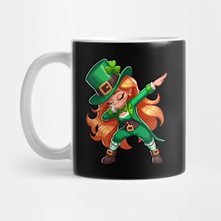 Dabbing Female Leprechaun Mug